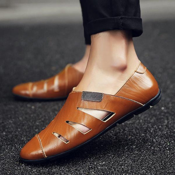 Men Fashion Summer Leather Casual Shoes