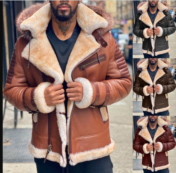 Men Winter Slim Warm Single Breasted Jacket