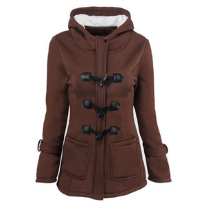 Women Autumn Zipper Hooded Coat