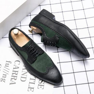 Men's Fashion Color Matching Leather Shoes