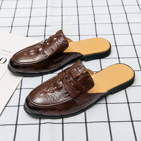 Men New Crocodile Pattern Leather Shoes