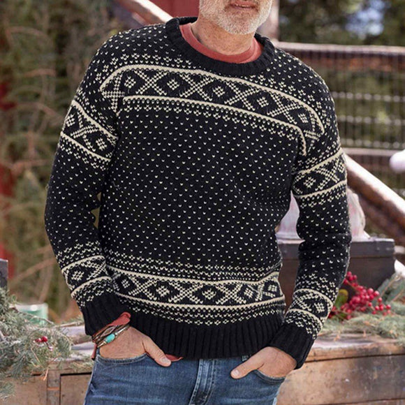 2022 New Retro Casual Print Sweater