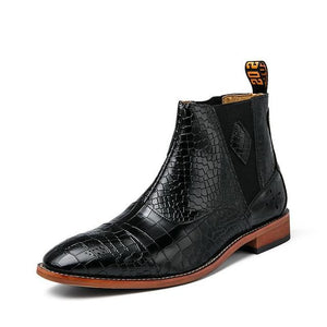 2022 New Mens Fashion Leather Ankle Boots