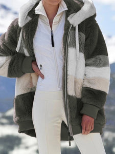 Women Winter Plus Size Long Teddy Jacket