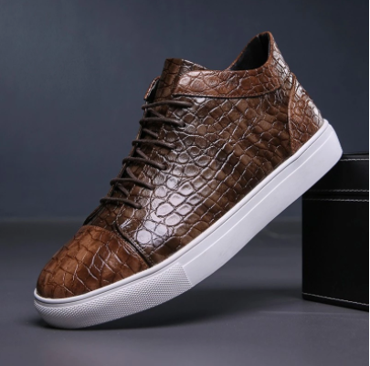 Men Crocodile Style Quality Leather Shoes