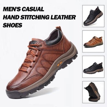 Men Cowhide Leather Orthopedic Ankle Boots
