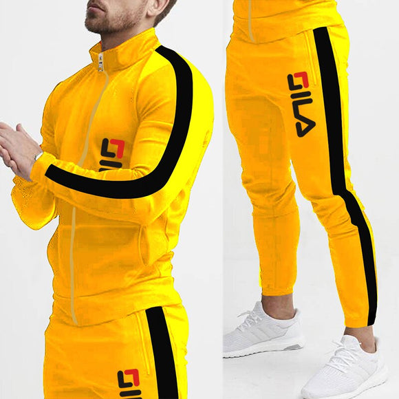 Men's New Color Matching Sports Suit