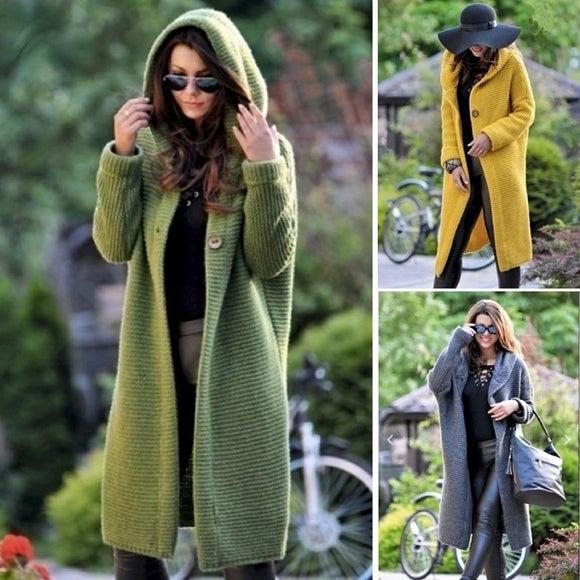 Women Single Breasted Puff Hooded Coat