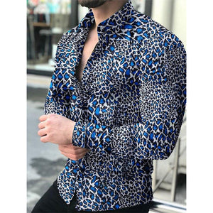 Men Spring Casual Turn-down Collar Buttoned