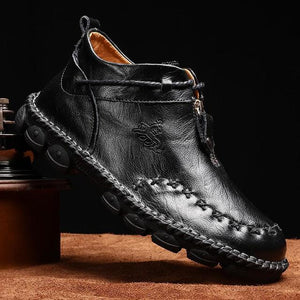 New Leather Men Ankle Boots