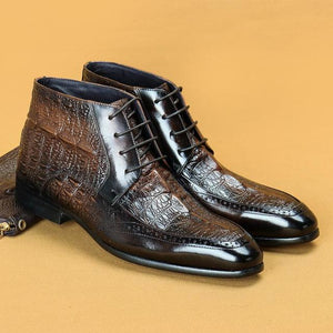 Men Dress Genuine Cow Leather Ankle Boots
