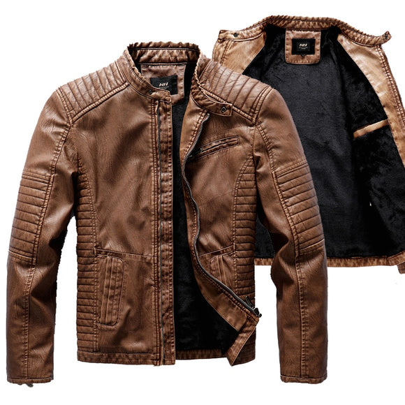 Men's Velvet Warm Leather Jackets