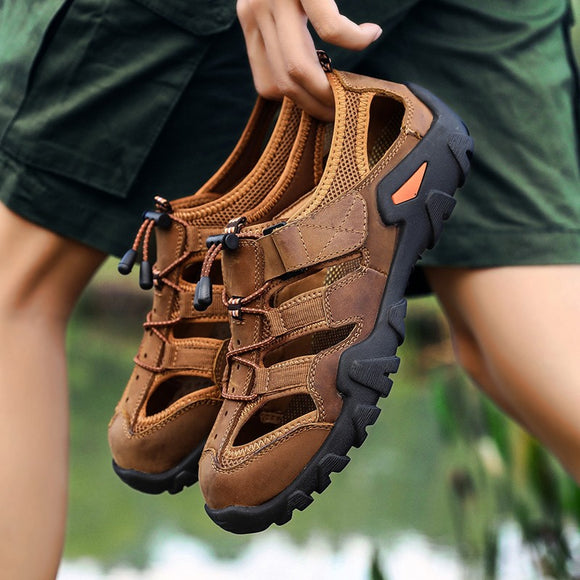 Men Casual Soft Genuine Leather Sandals