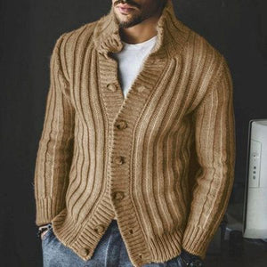 Men's casual single-breasted sweater