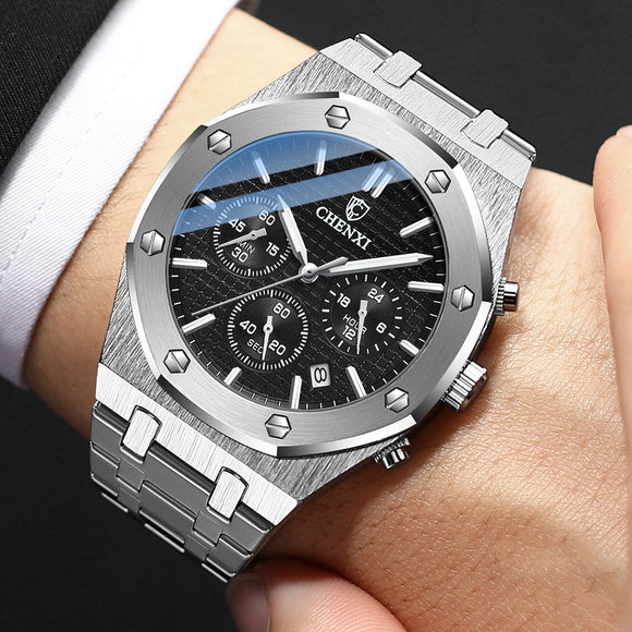 Men Stainless Steel Waterproof Wrist watch
