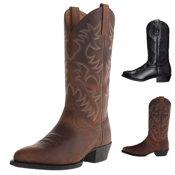 Men's European And American Style Western Cowboy Boots