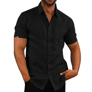 Men's Summer Casual Fashion Solid Shirt