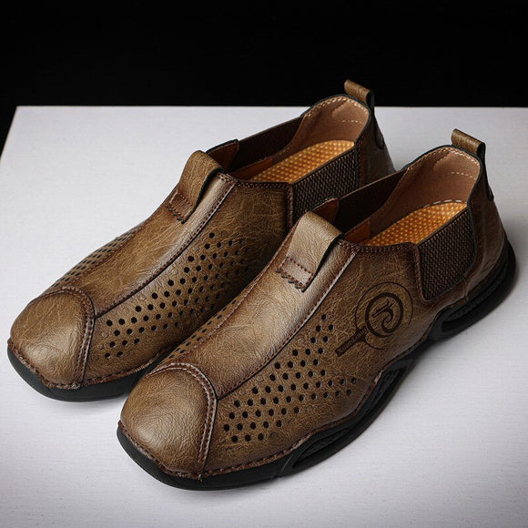 Men Fashion Slip-on Leather Casual Shoes