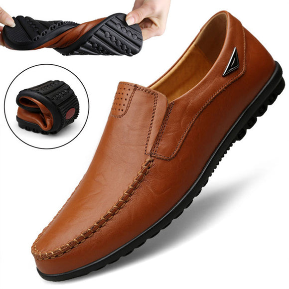 Men Casual Genuine Leather Loafers Shoes
