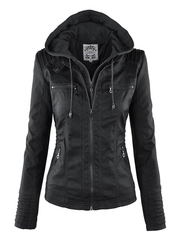 Women 2022 Gothic Faux Leather Jacket
