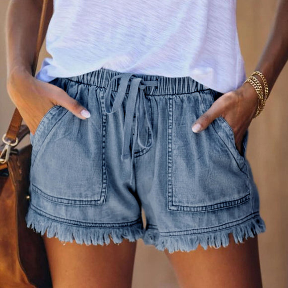 Women Summer High Waist Short Jeans