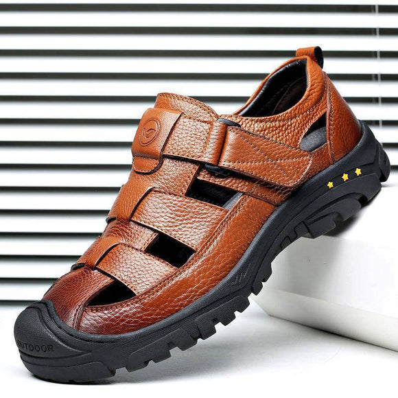 Men High quality Cow Leather Sandals