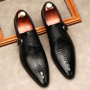 Men Pointed Toe Hasp Dress Shoes