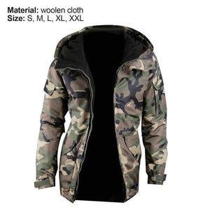 Men Warm Camouflage Print Jacket