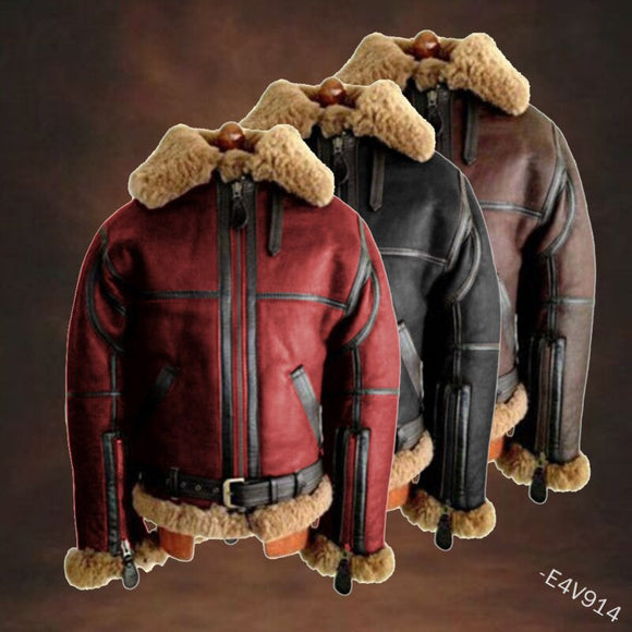 Mens Outdoor Thermal Leather Coats