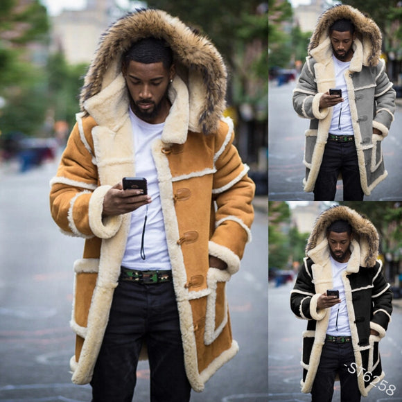 Men Winter Faux Fur Coat