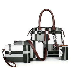 Women New Luxury tassel plaid Handbags