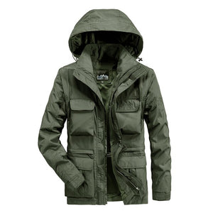 Men Windproof Hooded Fleece Jacket