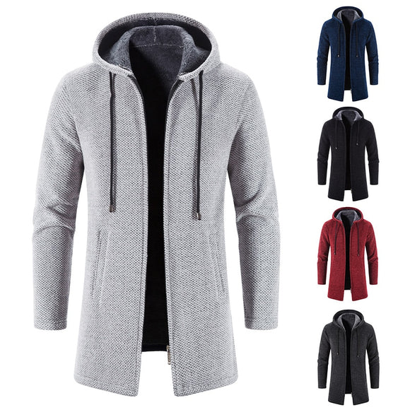 Men Fashion Long Thick Warm Coat