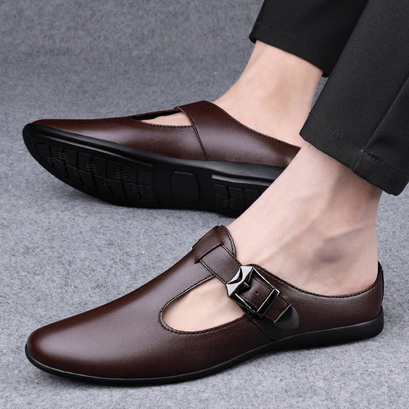 Men Breathable Genuine Leather Sandals