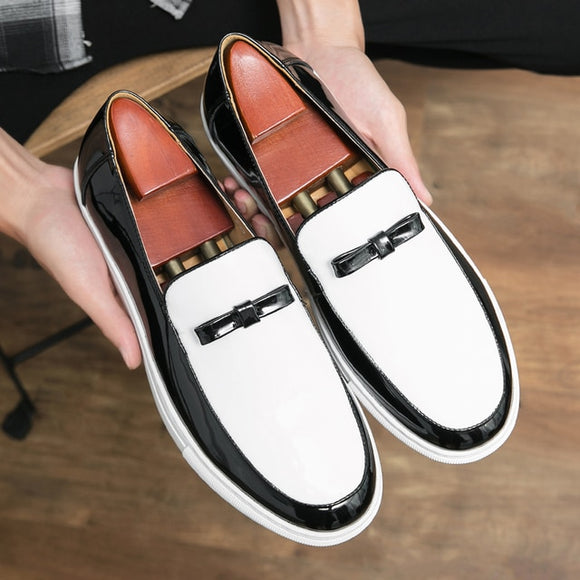 Men Patent Leather Slip-On Shoes