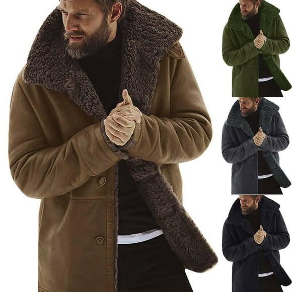 Men Winter Fleece Thick Warm Coat