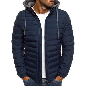 Men Winter Fashion Hooded Cotton Coat