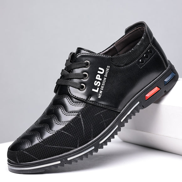 Men's Leather Handmade Leisure Sneakers