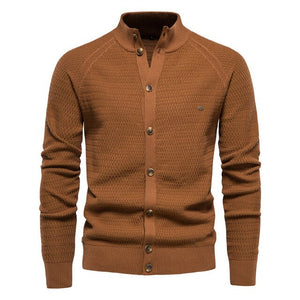 Men Casual Stand Collar Knitted Sweaters