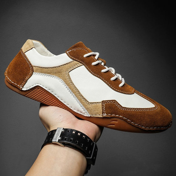 Mens Leather  Comfortable Non-slip Shoes