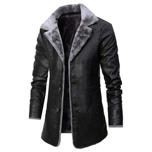 Mens Long Leather Autumn Winter Jackets