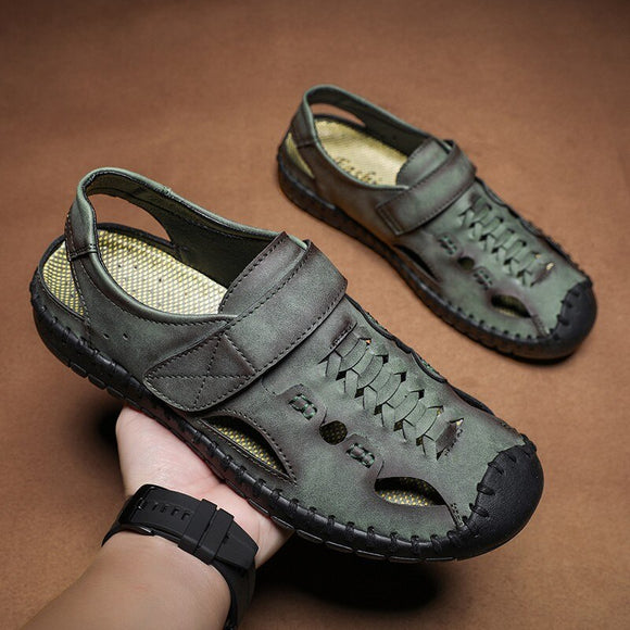 Mens Summer Soft Leather Sandals