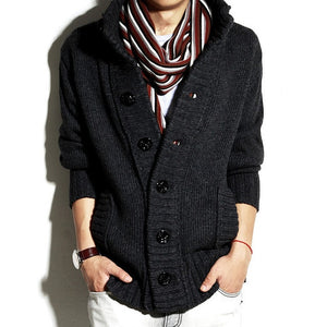 Mens Winter Knitted Sweater Coat