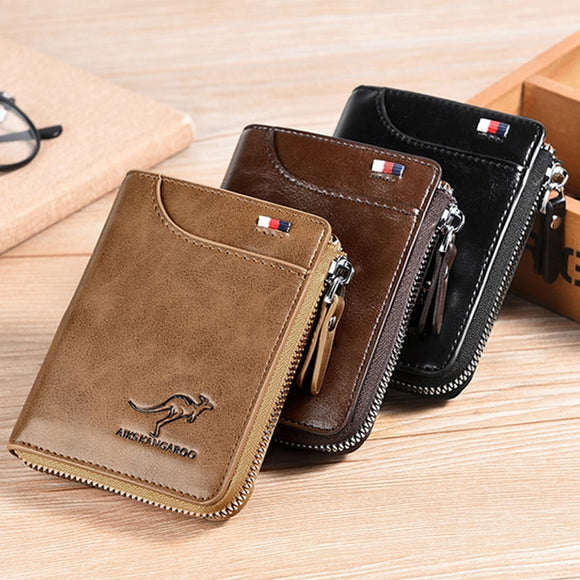 Mens Leather Business Luxury Wallet