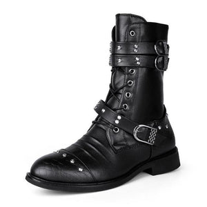 Men Fashion High Leather Boots