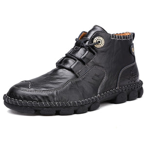 Men Autumn New Leather Ankle Boots