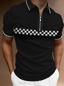 Men New Printed Letters Polo Shirt