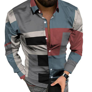 Men's Striped Printed Shirt