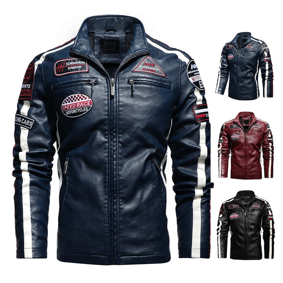 Men Fashion Motor Biker Leather Jackets