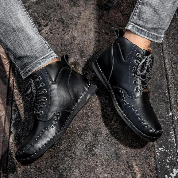 Men Fashion Leather Casual Boots